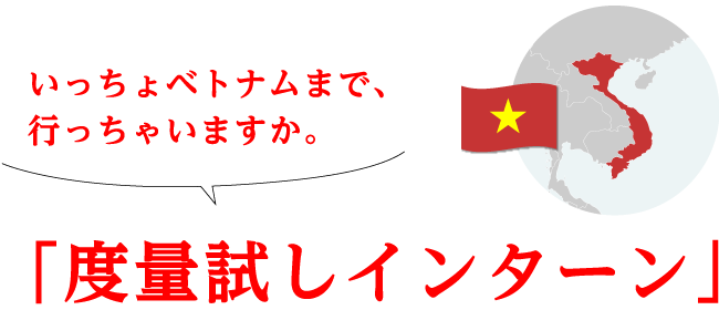 いっちょベトナムまでいっちゃいますか。「度量試しインターン」